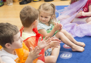 Smiling Kids During kindermusik introductory classes